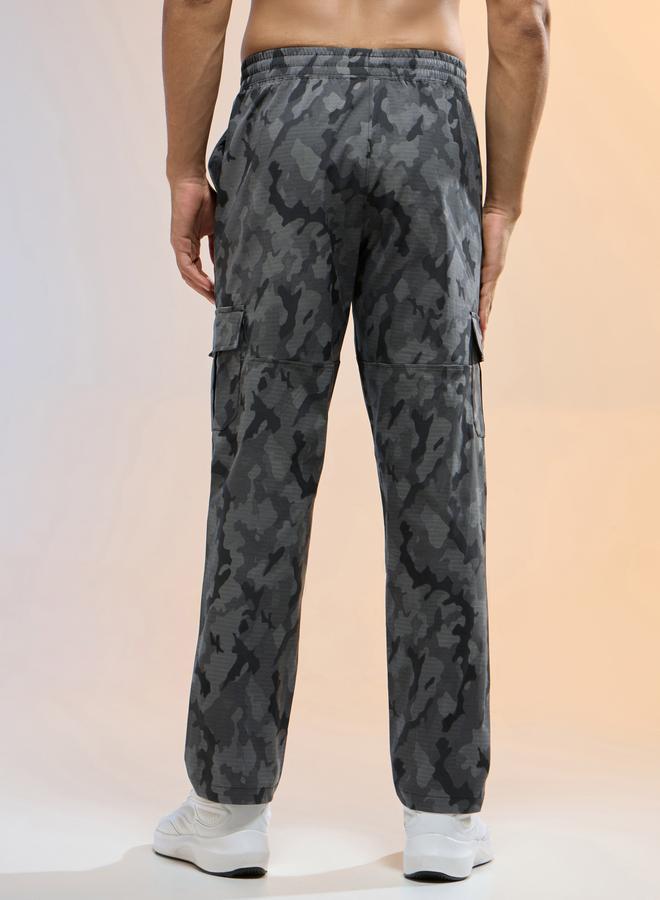 Technosport Men Printed Straight Fit Sports Cargo Trackpants - Image 3
